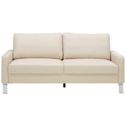 Zweisitzer-Sofa in Echtleder Beige