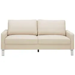 Zweisitzer-Sofa in Echtleder Beige