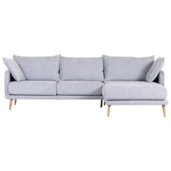 Ecksofa in Mikrofaser Hellblau