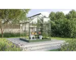 Hornbach Gewächshaus Vitavia Triton 3800 Einscheibensicherheitsglas 3 mm 198 x 193 cm smaragd
