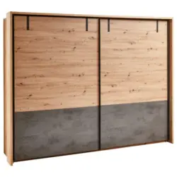 Schwebetürenschrank in Eiche Artisan