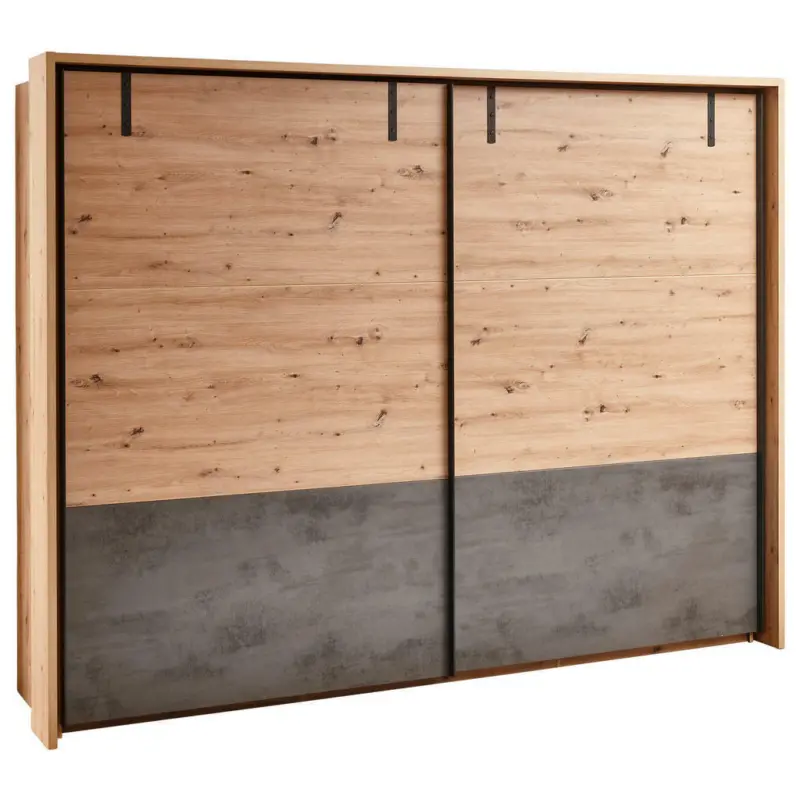 Schwebetürenschrank in Eiche Artisan
