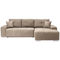 Ecksofa in Webstoff Beige