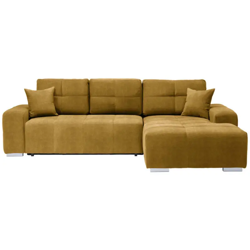 Ecksofa in Webstoff Gelb