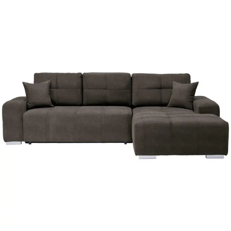 Ecksofa in Webstoff Braun