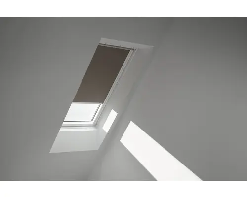 VELUX Verdunkelungsrollo uni nougat manuell Rahmen aluminium DKL FK08 4574S