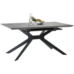 Esstisch in Holz, Metall 160-215/90/76 cm