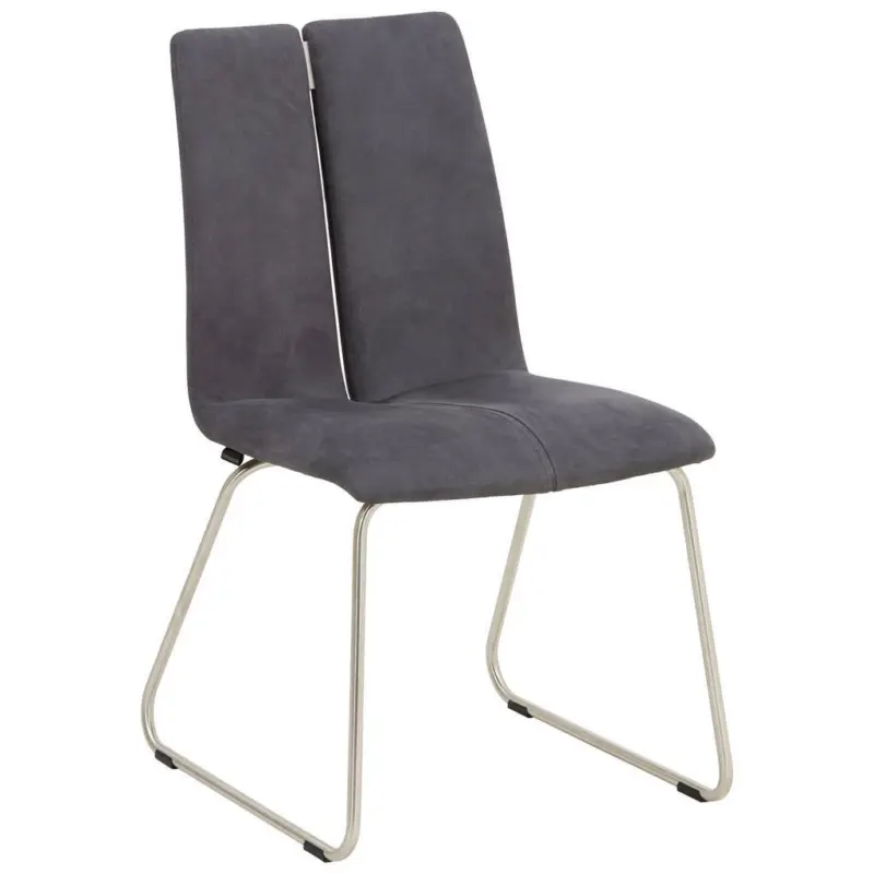 Stuhl in Stahl Lederlook