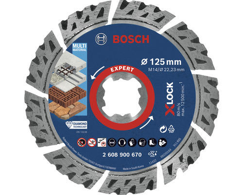 Diamanttrennscheibe Bosch Professional TS Multi Multi Ø 125x22 mm, X-LOCK Aufnahme