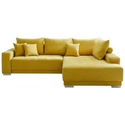 Ecksofa in Webstoff Gelb