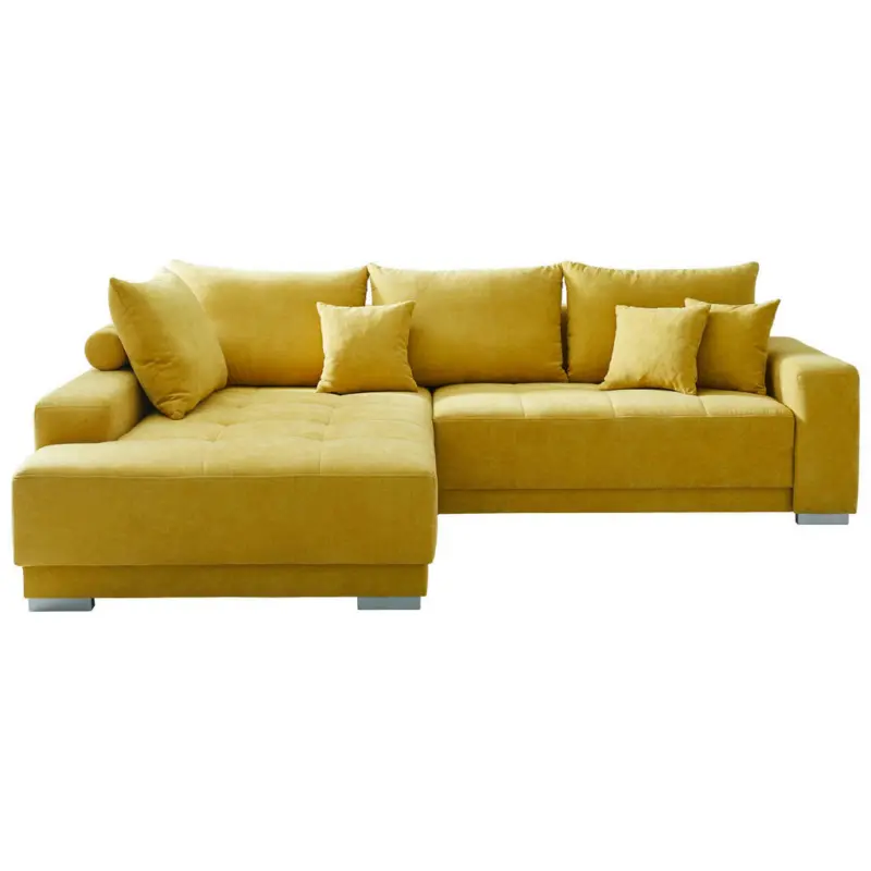 Ecksofa in Webstoff Gelb