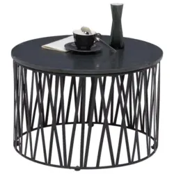 Couchtisch in Metall, Stein 60/60/40 cm
