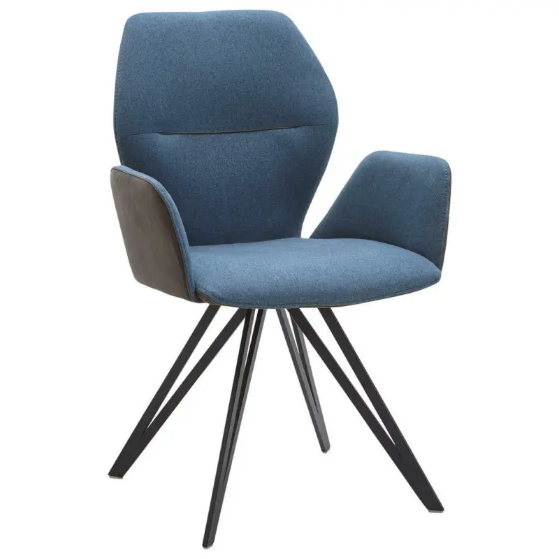 Armlehnstuhl in Eisen Webstoff, Mikrofaser