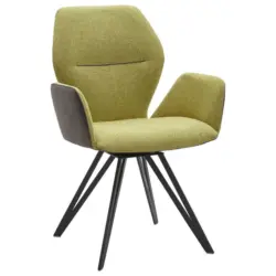 Armlehnstuhl in Eisen Webstoff, Mikrofaser