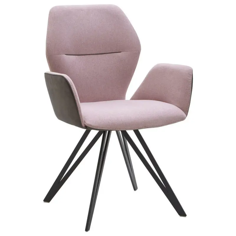 Armlehnstuhl in Eisen Webstoff, Mikrofaser