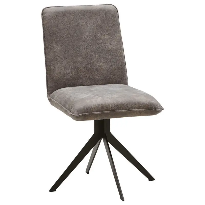 Stuhl in Stahl Lederlook
