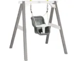 Hornbach Babyschaukel axi mit Sitz grau Wei Holz grau weiß