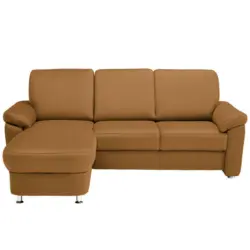 Ecksofa in Flachgewebe Braun