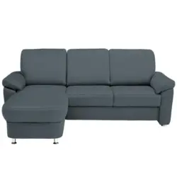 Ecksofa in Flachgewebe Blau