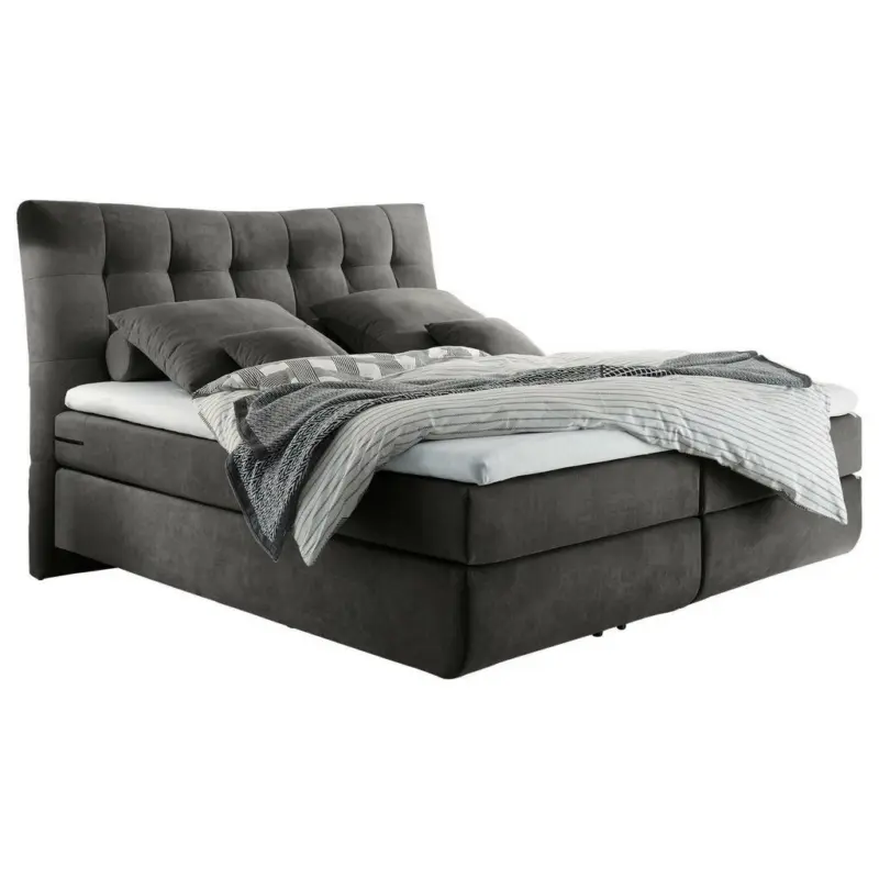 Boxspringbett 180/200 cm in Anthrazit