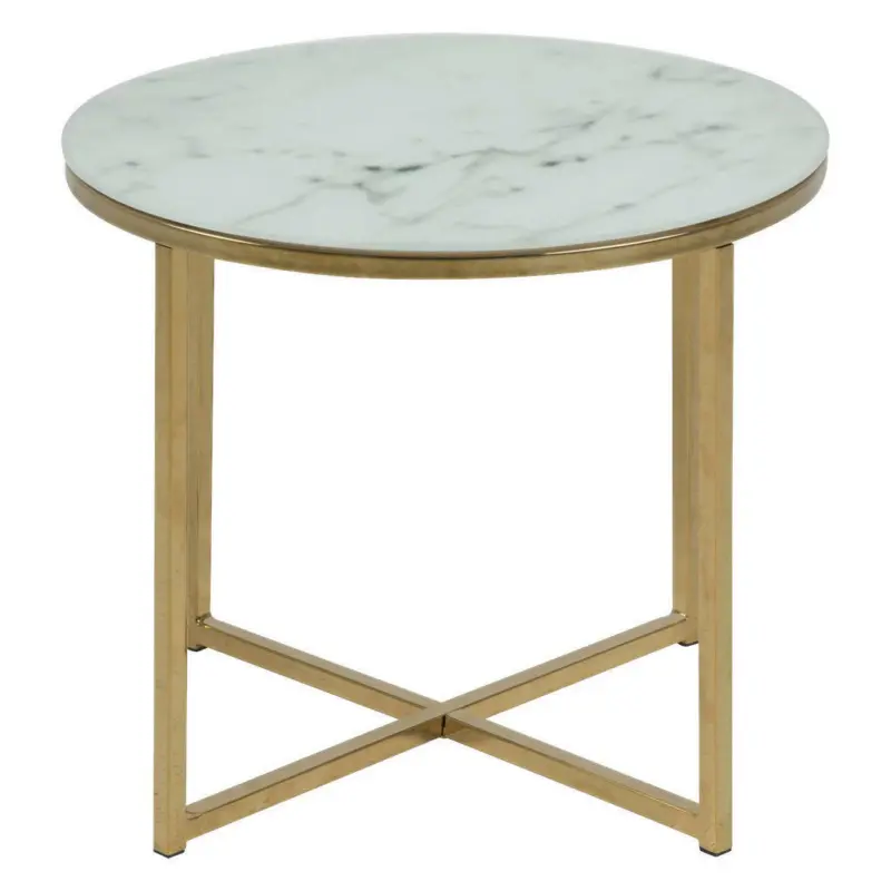 Couchtisch in Metall, Glas 50/50/42 cm