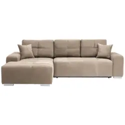 Ecksofa in Webstoff Beige