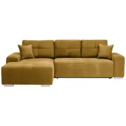 Ecksofa in Webstoff Gelb