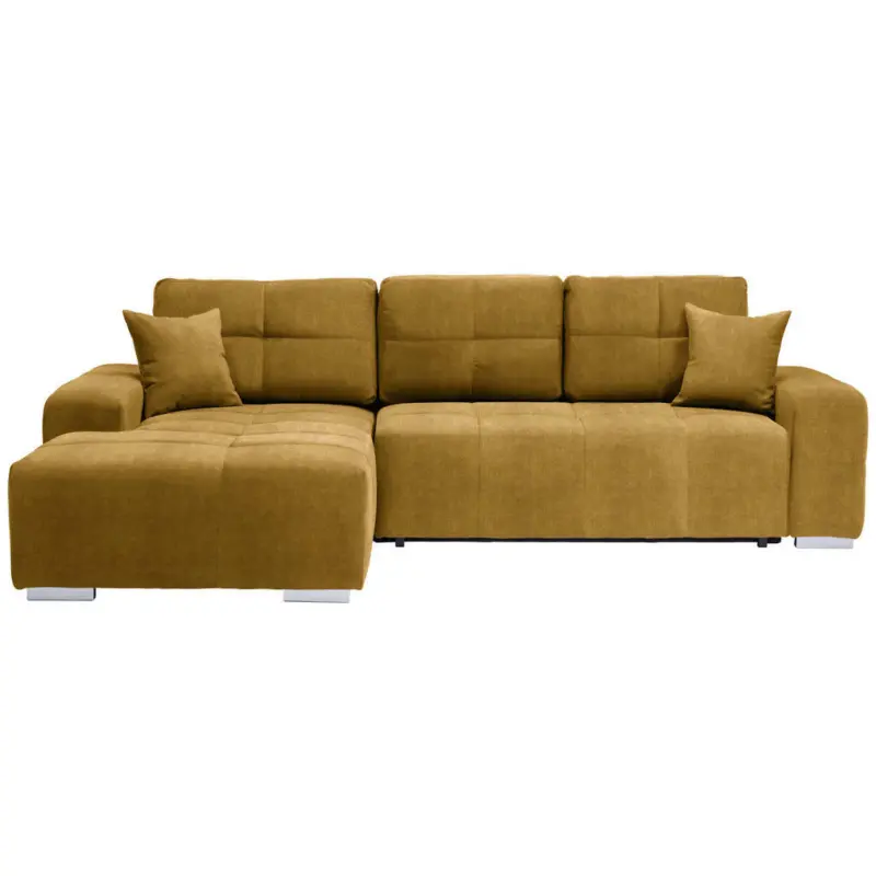Ecksofa in Webstoff Gelb