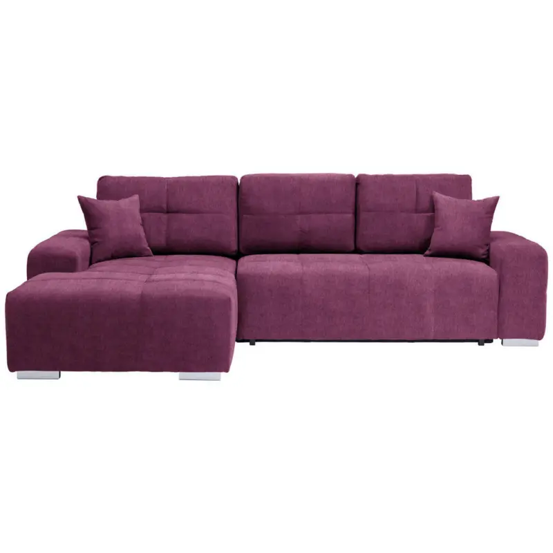Ecksofa in Webstoff Beere