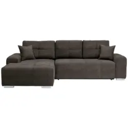Ecksofa in Webstoff Braun