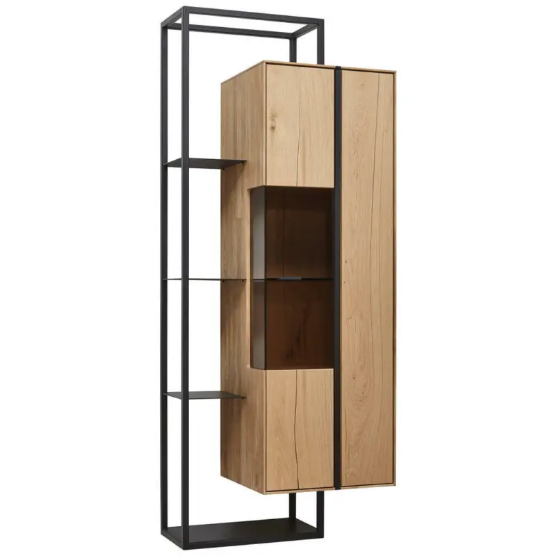 H&auml;ngevitrine in Eichefarben