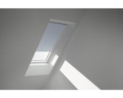 VELUX Verdunkelungsrollo uni himmelblau manuell Rahmen weiß DKL F06 4576SWL