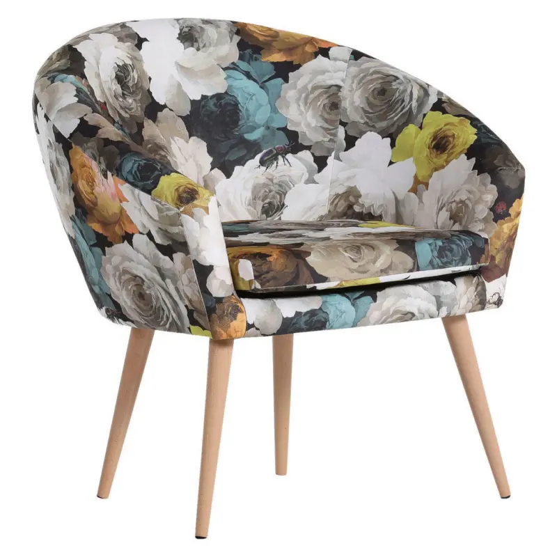 Sessel in Flachgewebe Multicolor