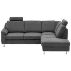 Ecksofa in Flachgewebe Grau