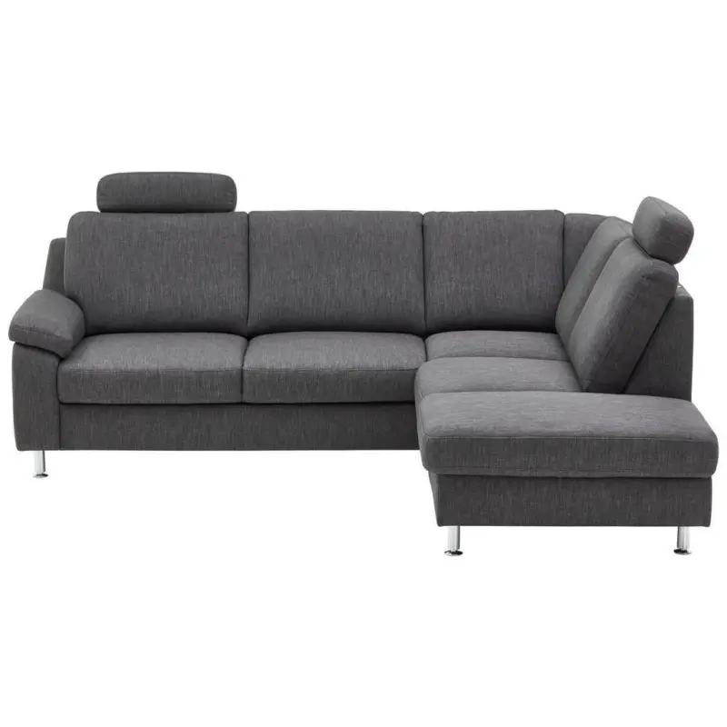 Ecksofa in Flachgewebe Grau