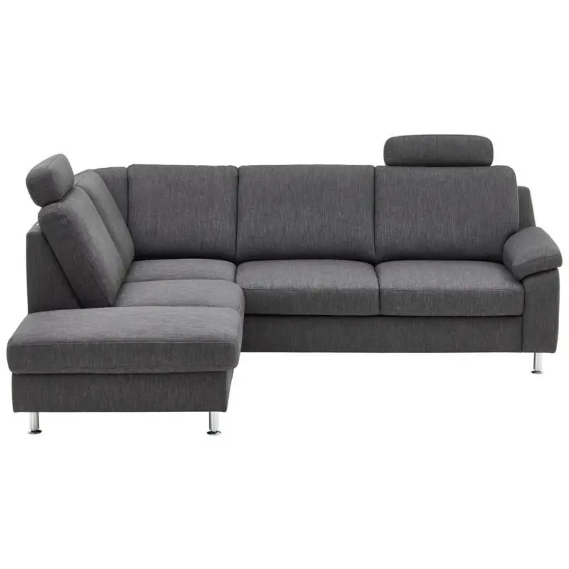 Ecksofa in Flachgewebe Grau
