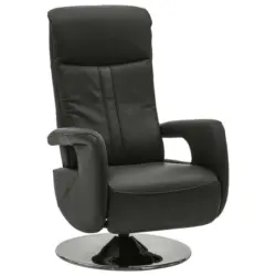 Relaxsessel in Leder Anthrazit