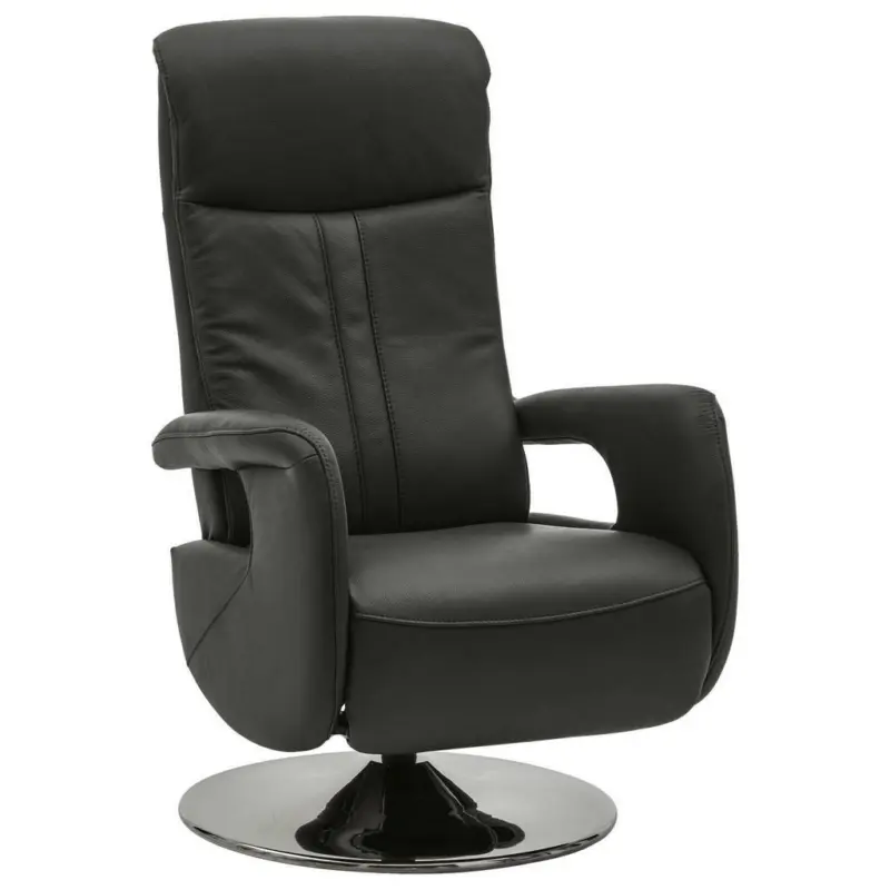 Relaxsessel in Leder Anthrazit