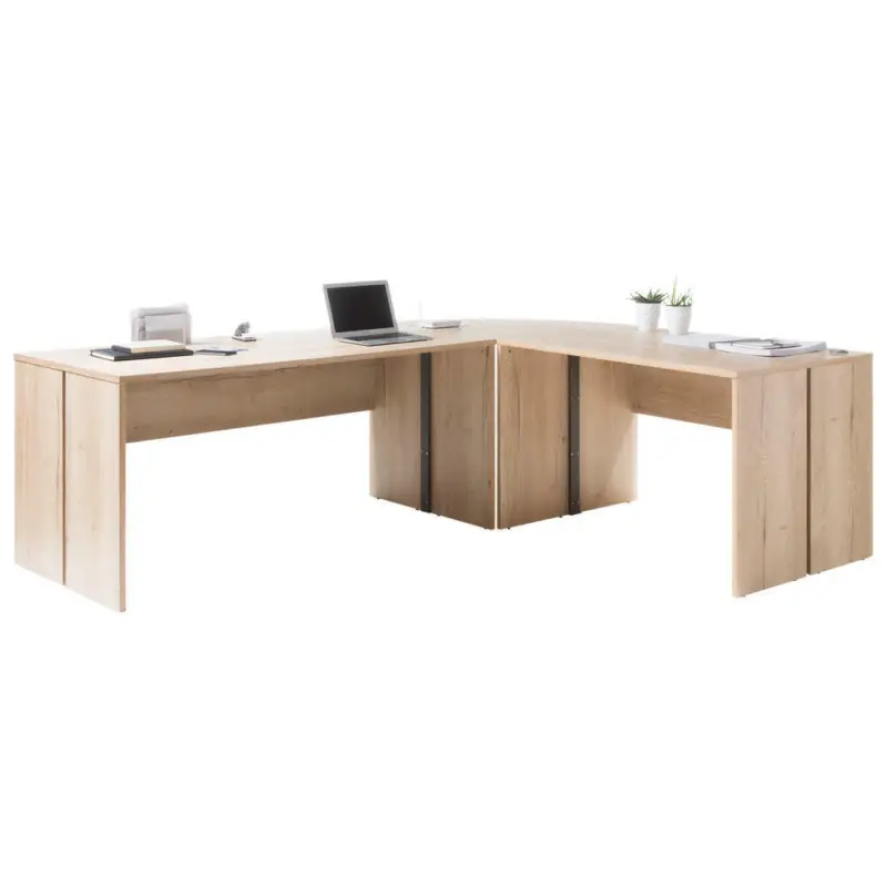 Eckschreibtisch 240/200/76 cm in Eichefarben