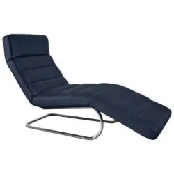 Relaxliege in Mikrofaser Dunkelblau