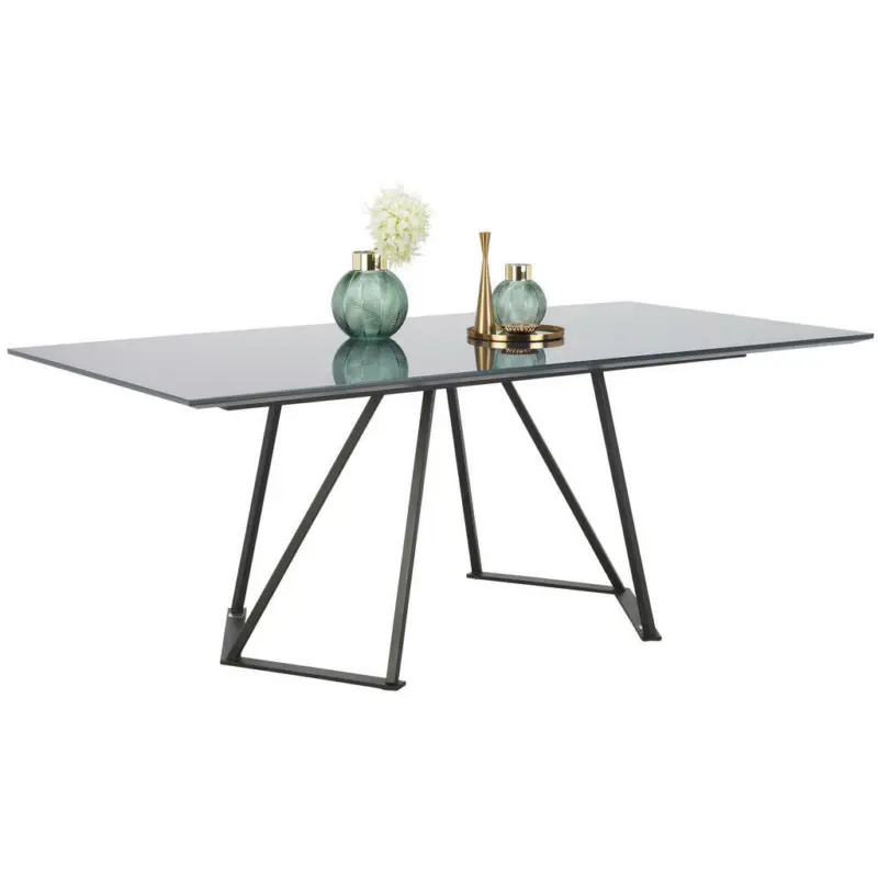 Esstisch in Metall, Glas, Holzwerkstoff 200/100/75 cm