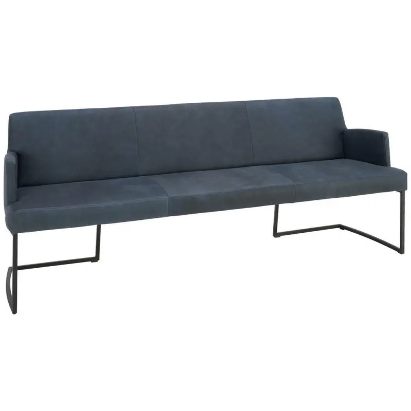 Sitzbank 218/87/66 cm in Schwarz, Dunkelblau