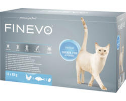 Katzenfutter nass FINEVO Sterilised Cat Huhn, Fisch, Kartoffeln 16x85g