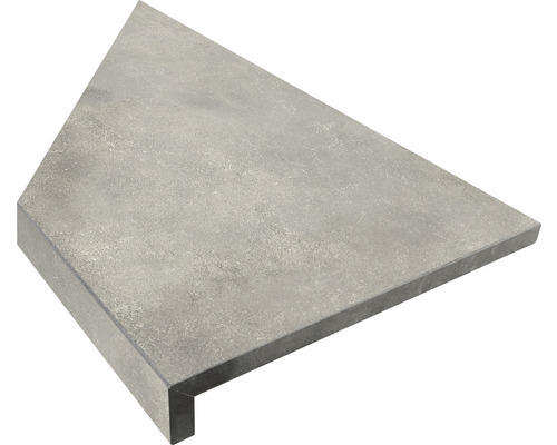 FLAIRSTONE Poolumrandung Beckenrandstein Innen-Eckstück 90° betongrau 60 x 30 x 5 cm (Set = 2 Stk)