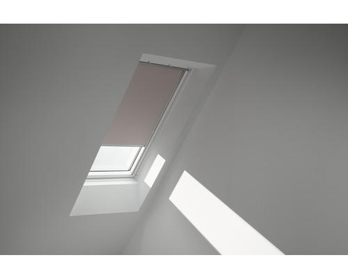 VELUX Verdunkelungsrollo uni hell-taupe manuell Rahmen aluminium DKL S06 4580S