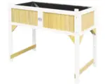 Hornbach Hochbeet axi mit Gartenvlies braun weiß