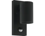 Hornbach LED Wandleuchte GU10 RIGA 5 3W 240 lm 3000 K warmweiß IP 44 mit Bewegungssensor schwarz
