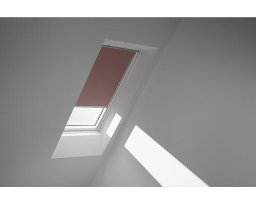 VELUX Verdunkelungsrollo uni rosenholz manuell Rahmen weiß DKL C06 4578SWL