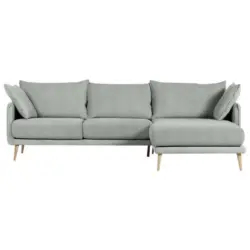 Ecksofa in Mikrofaser Grau