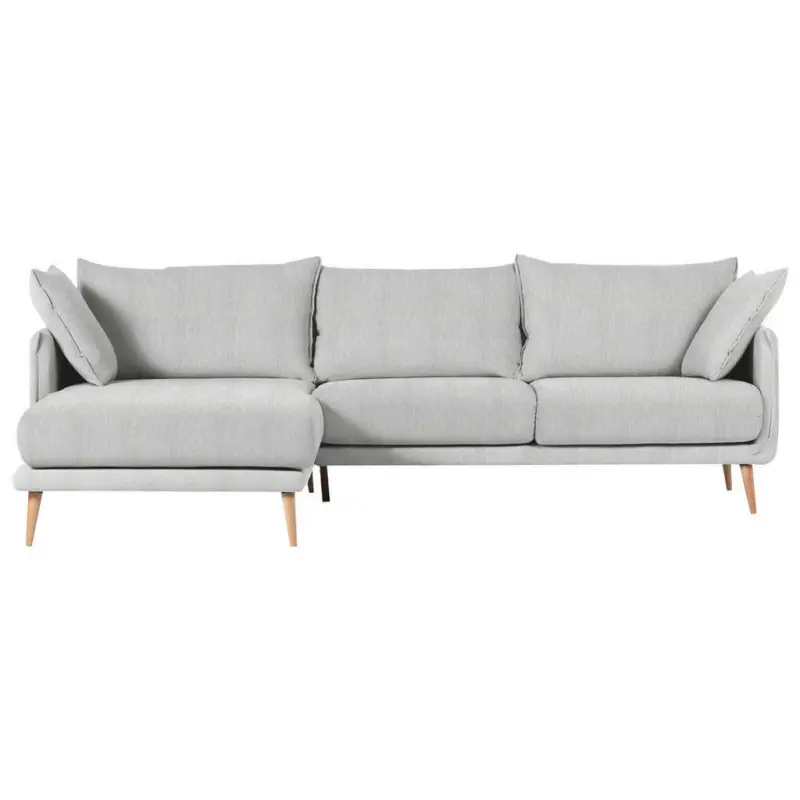 Ecksofa in Mikrofaser Hellgrau